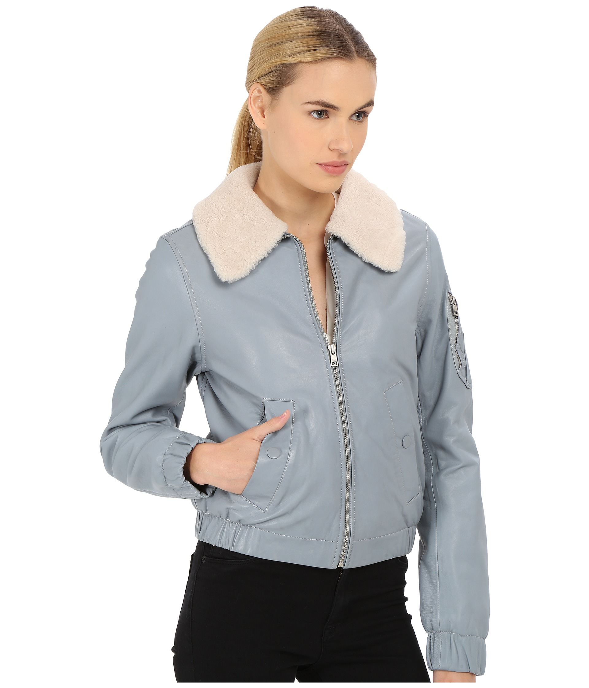See By Chloé Nappa Leather Jacket In White Lyst Gallery