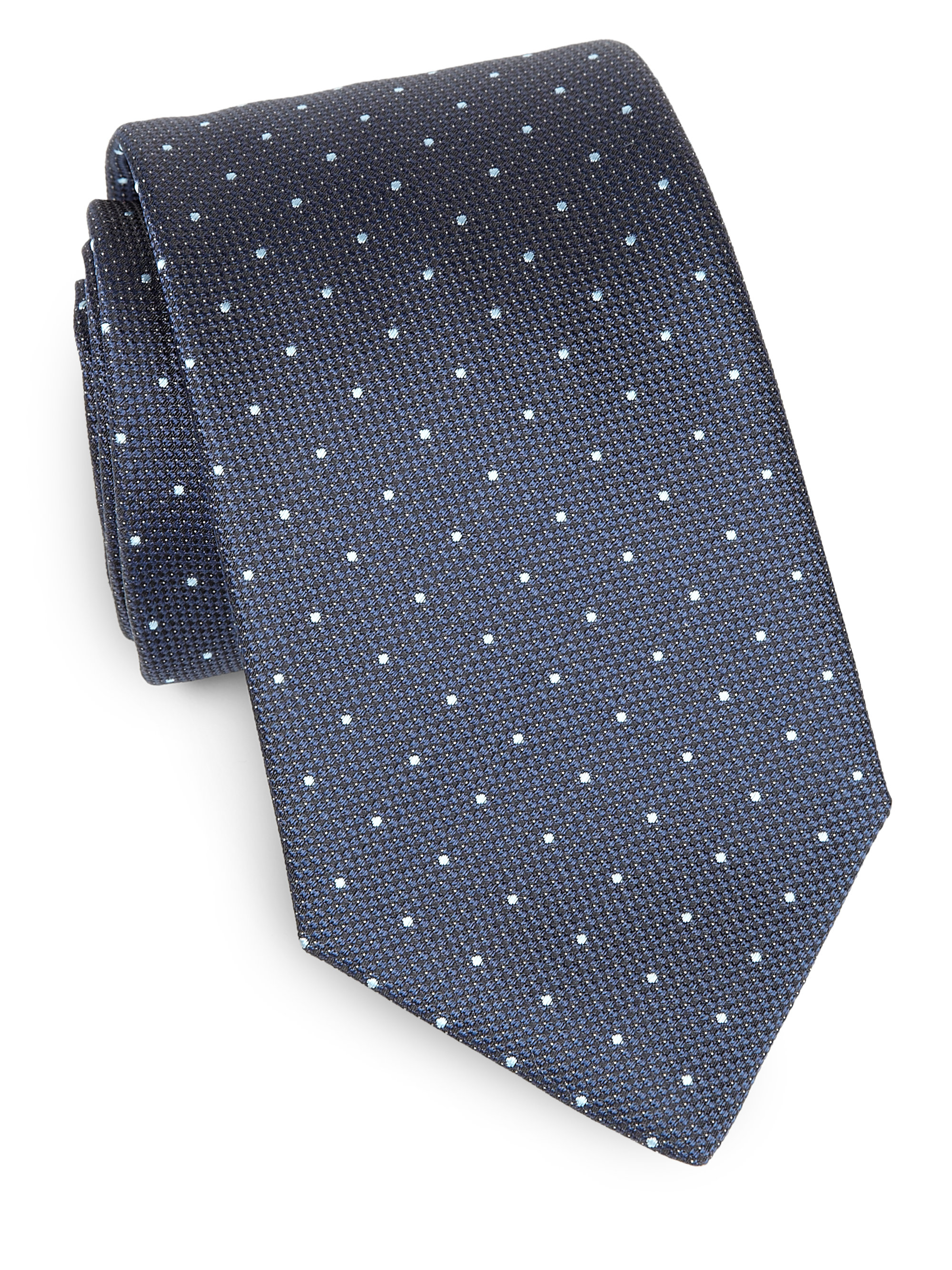 BOSS by HUGO BOSS Silk Dot Tie in Blue for Men - Lyst
