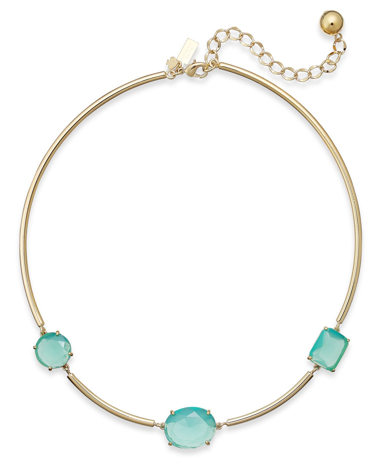 Kate spade new york Gold-tone Jewel Stone Station Collar Necklace in ...