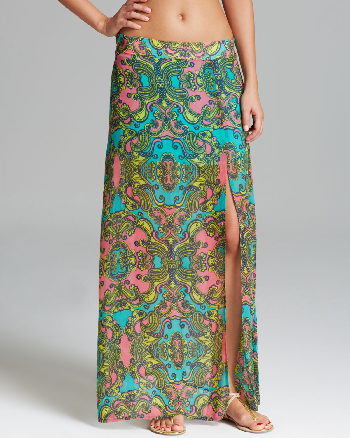 maxi swim skirt