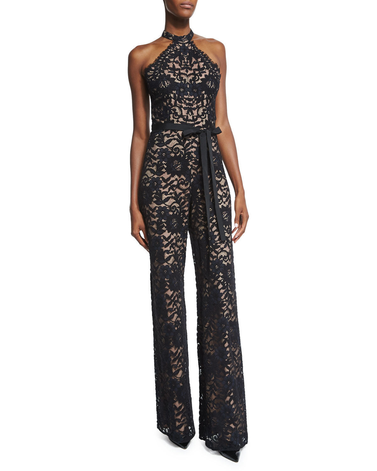 alexis black lace jumpsuit