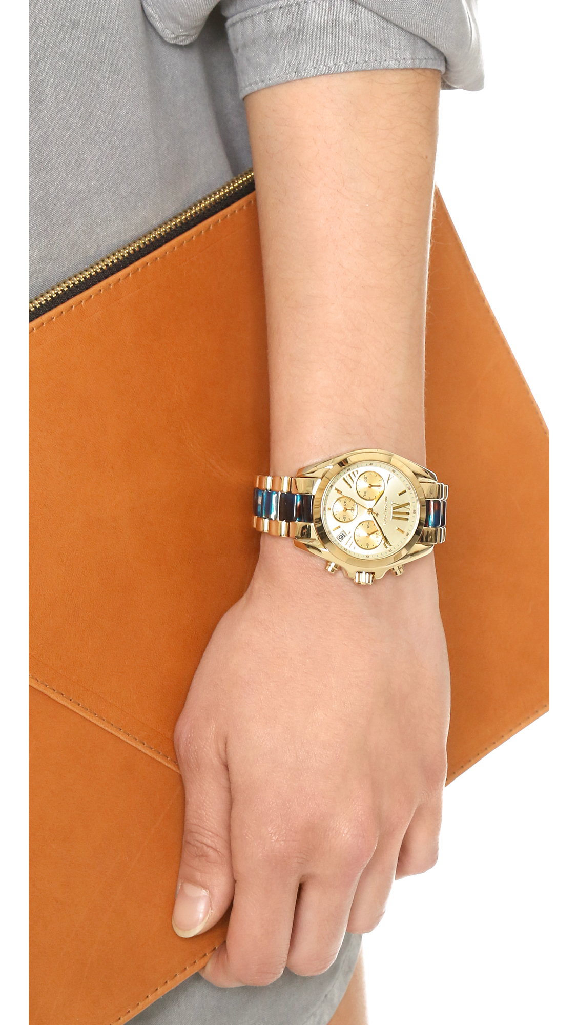 Michael Kors Mini Bradshaw Watch in Metallic | Lyst