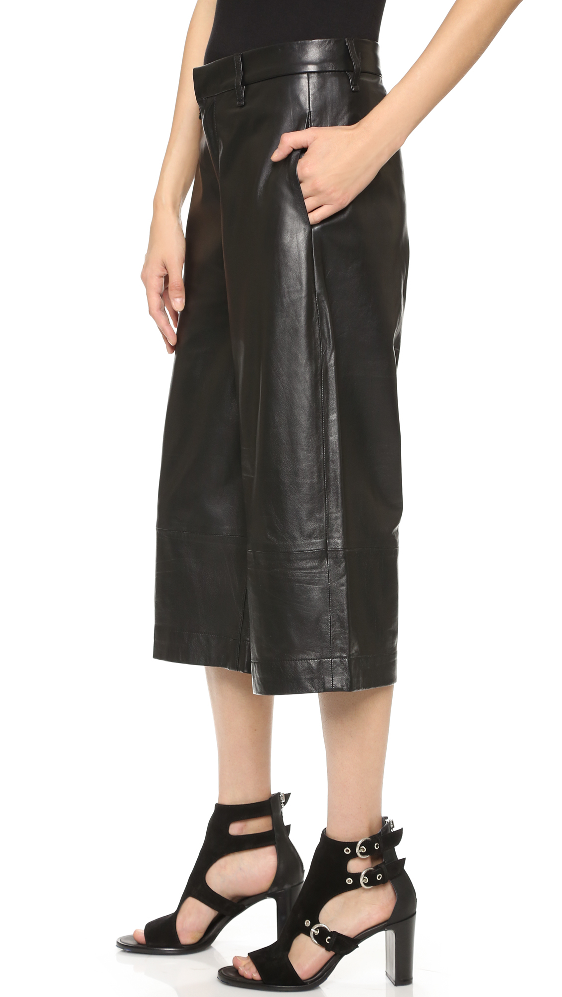 leather gaucho pants Pi Pants
