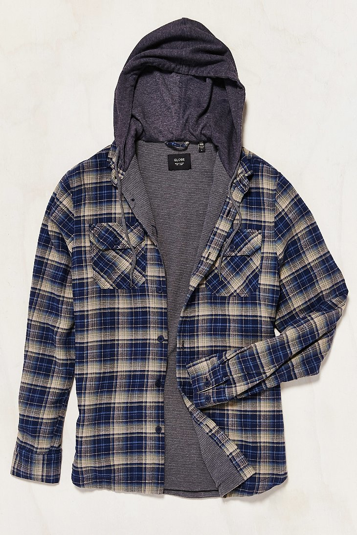 hoodie with button down shirt