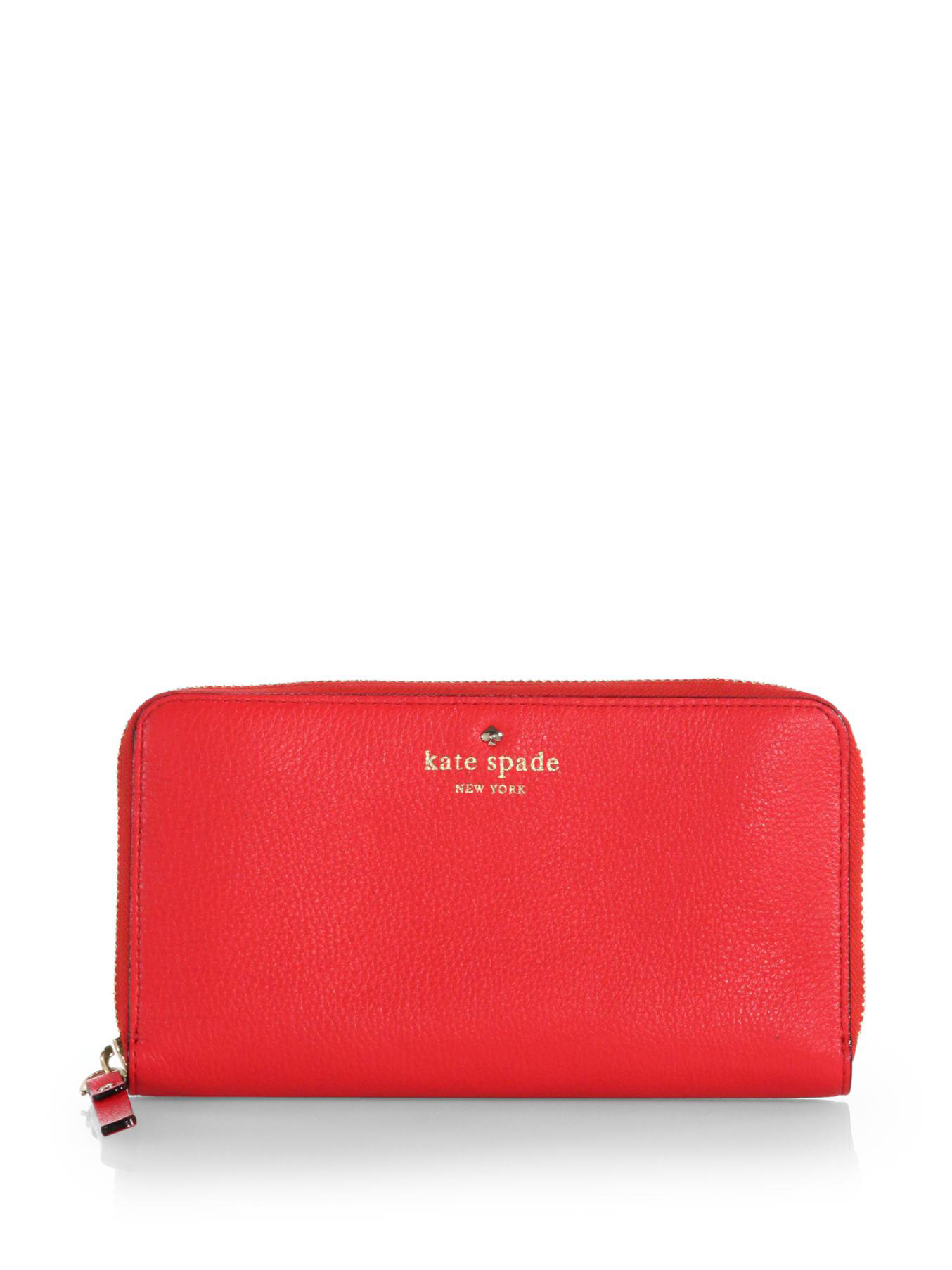 Kate Spade Lacey ZipAround Wallet in Red Lyst