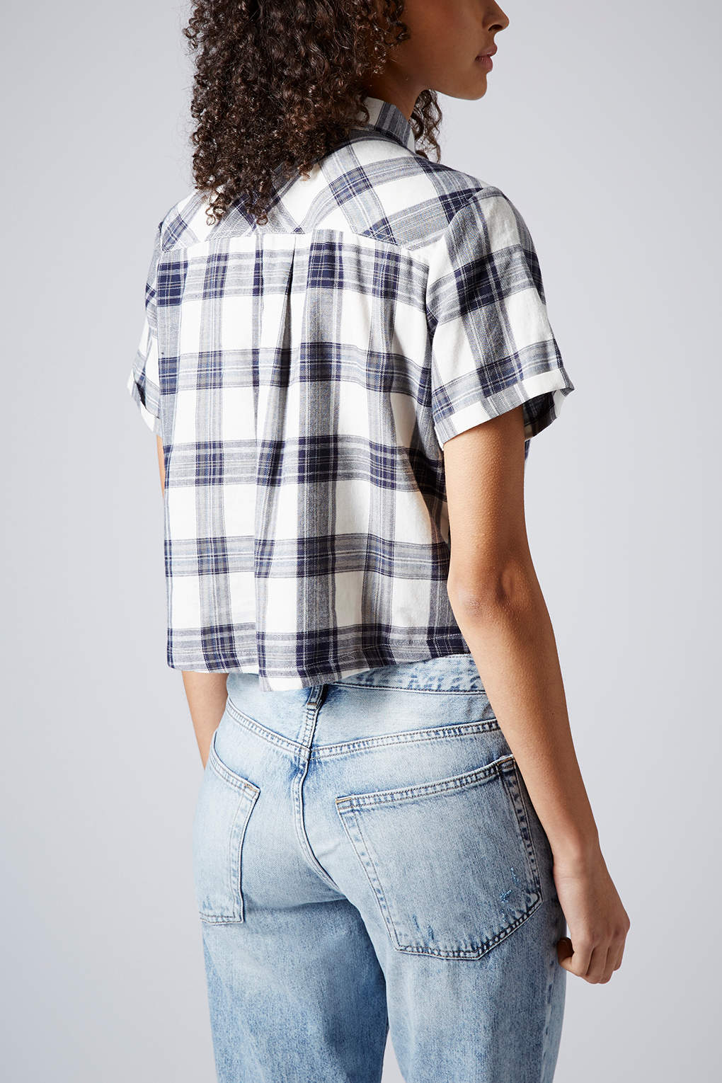 Lyst Short Sleeve Check Shirt in Blue