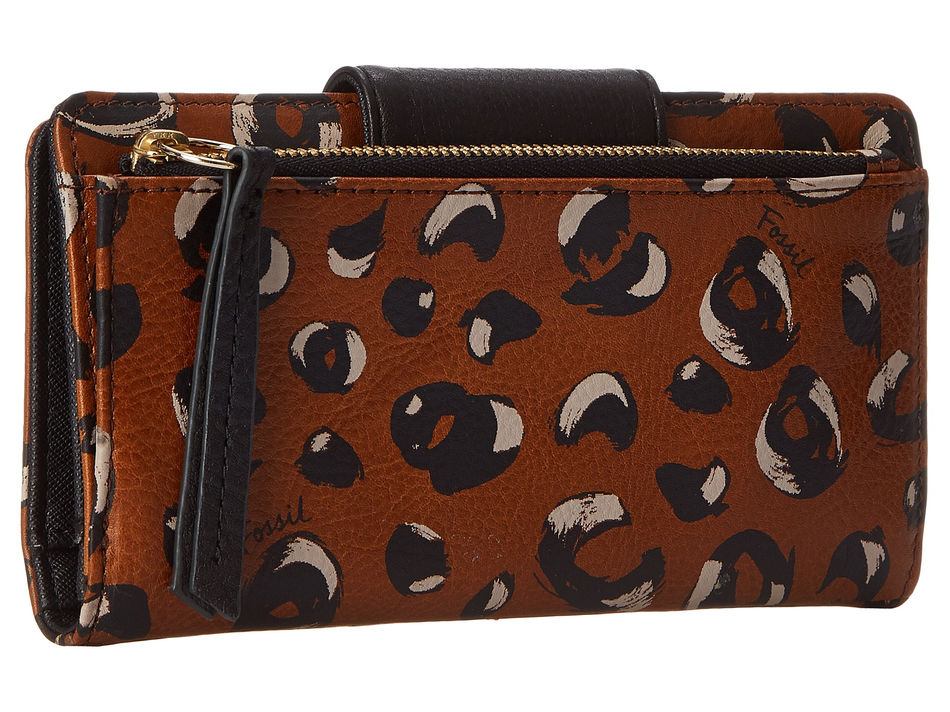 Fossil Sydney Tab Clutch in Brown (Cheetah) Lyst