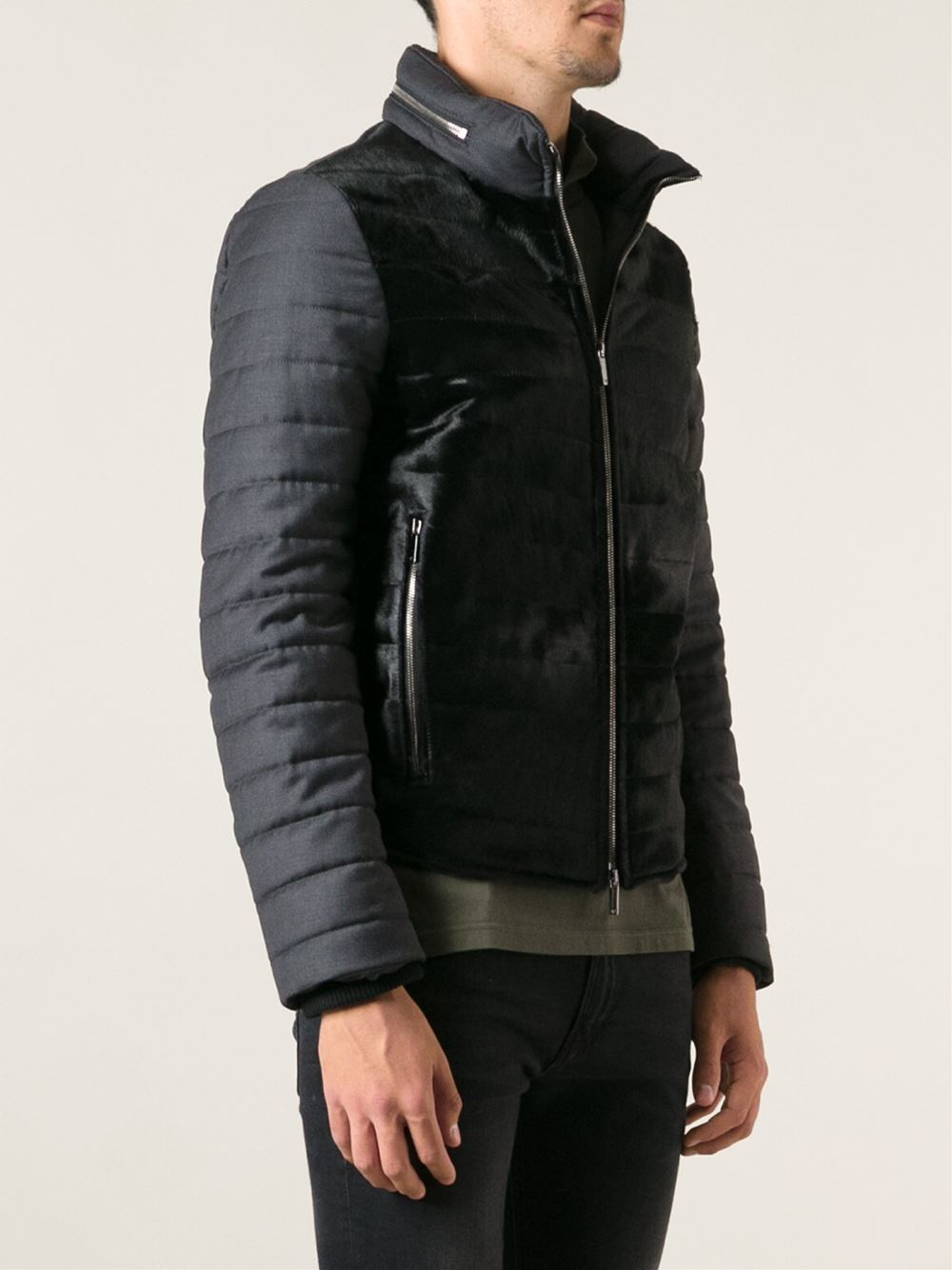 armani black puffer coat