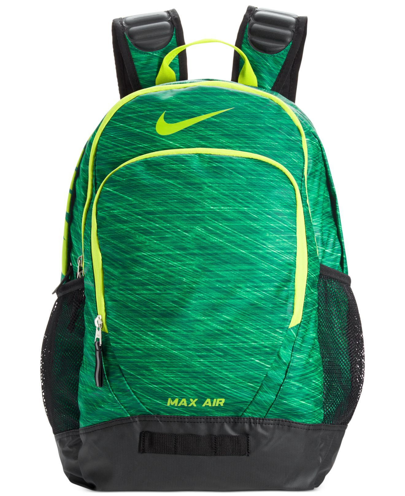 neon green backpack nike