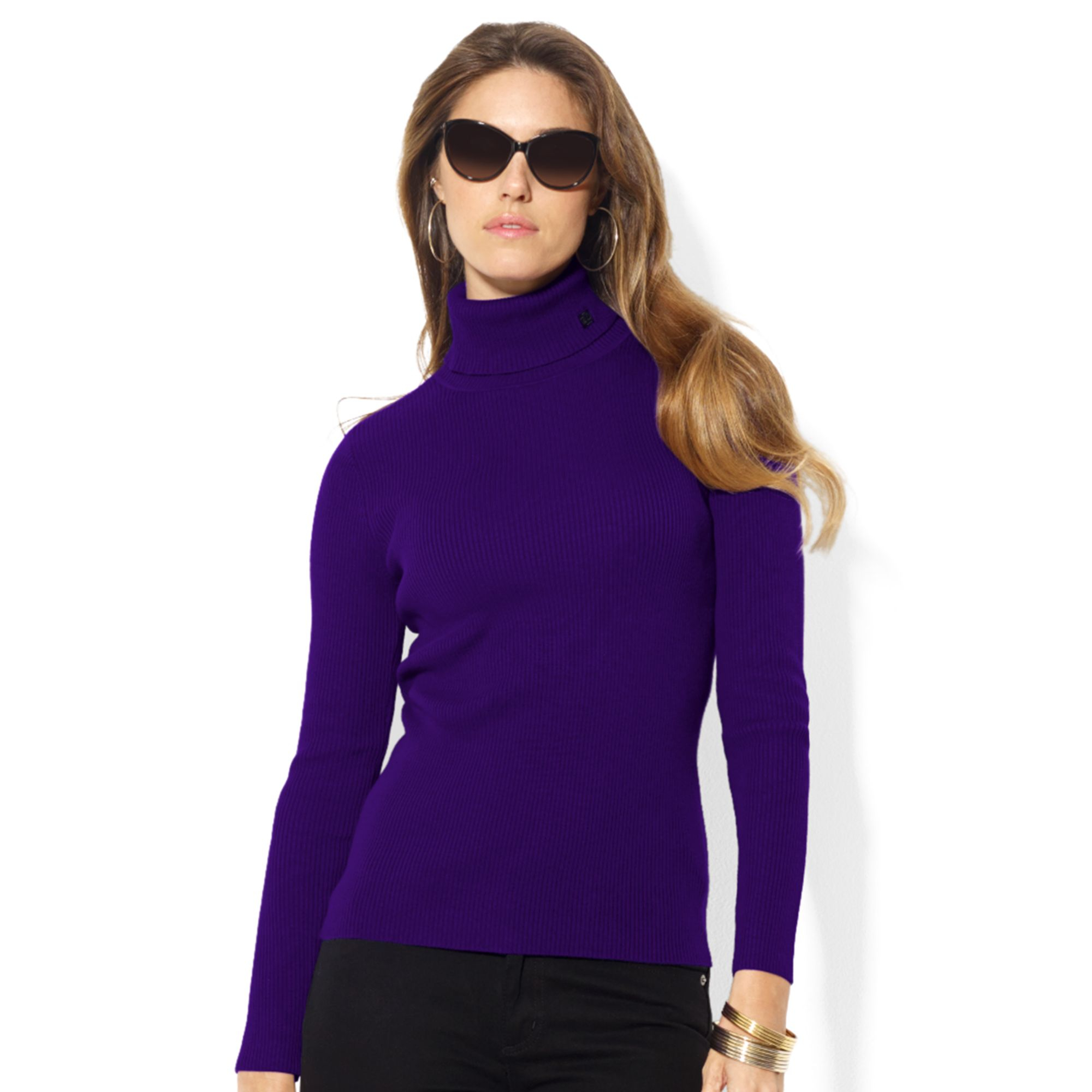 violet turtleneck