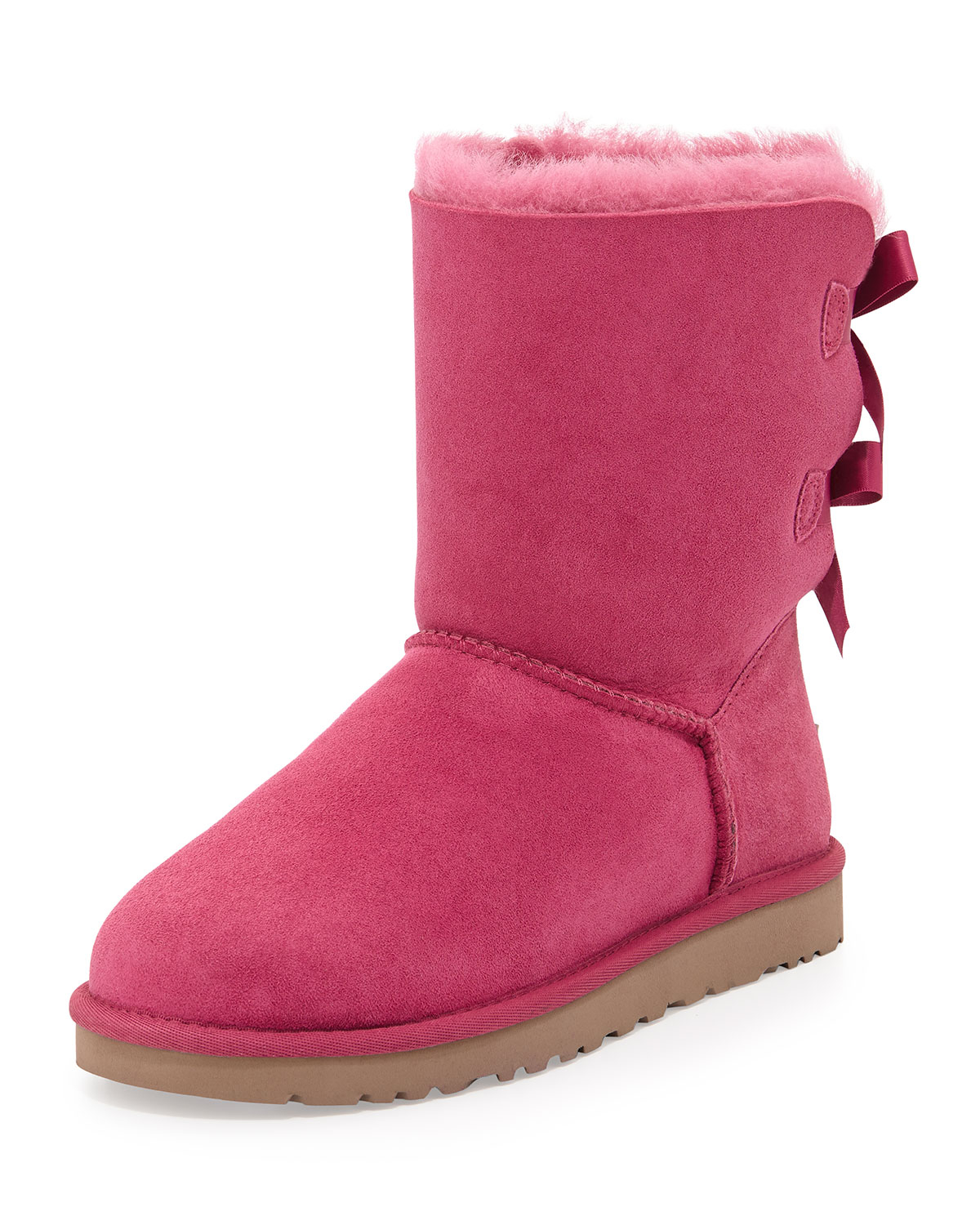 Ugg Bailey Bow-back Short Boot in Pink (VICTORIAN PINK) | Lyst