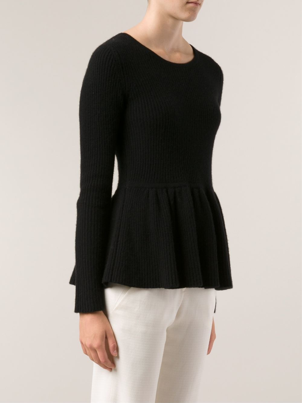 peplum sweater tops