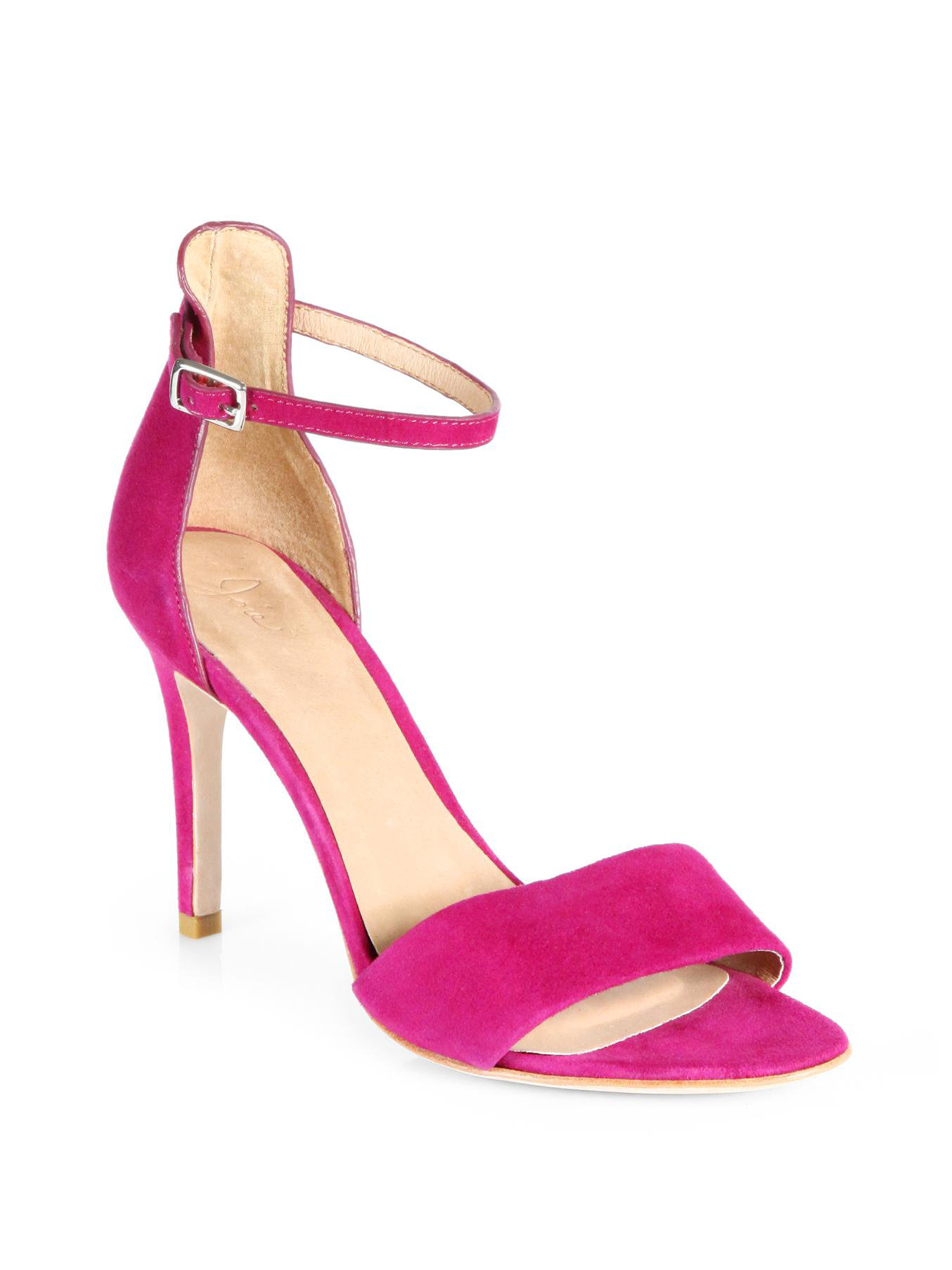 Joie Jaclyn Suede Sandals in Berry (Pink) - Lyst