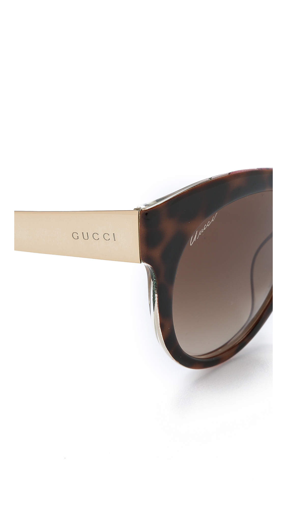 Gucci Floral Leopard Sunglasses | Lyst