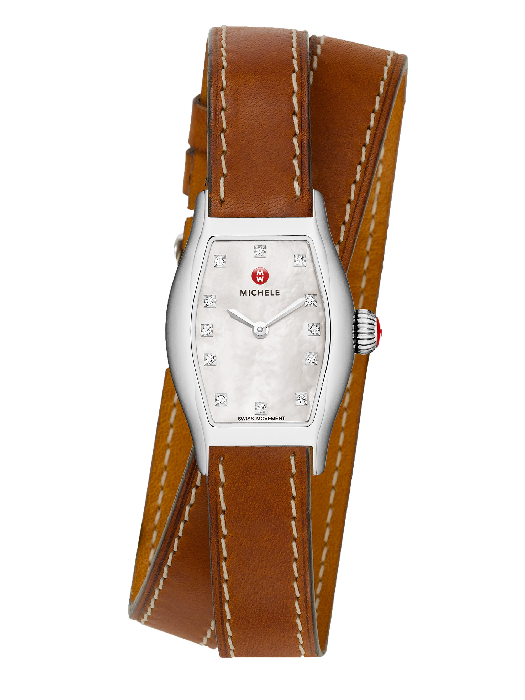 Michele Urban Coquette 12 Diamond, Motherofpearl, Stainless Steel