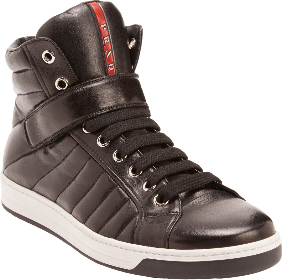 prada high heel sneakers