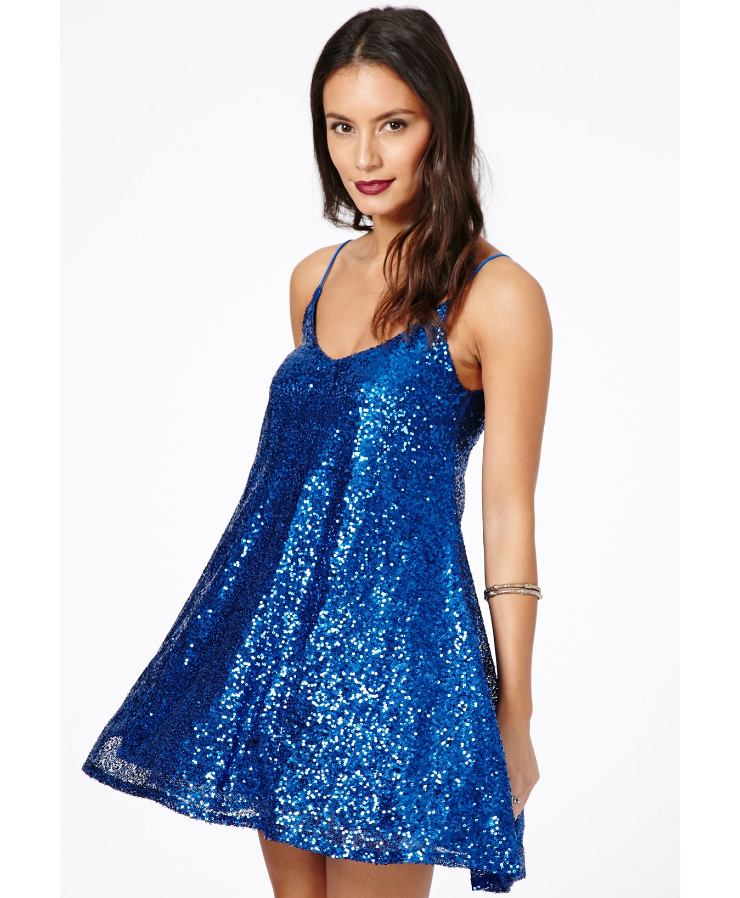 cobalt blue sequin top