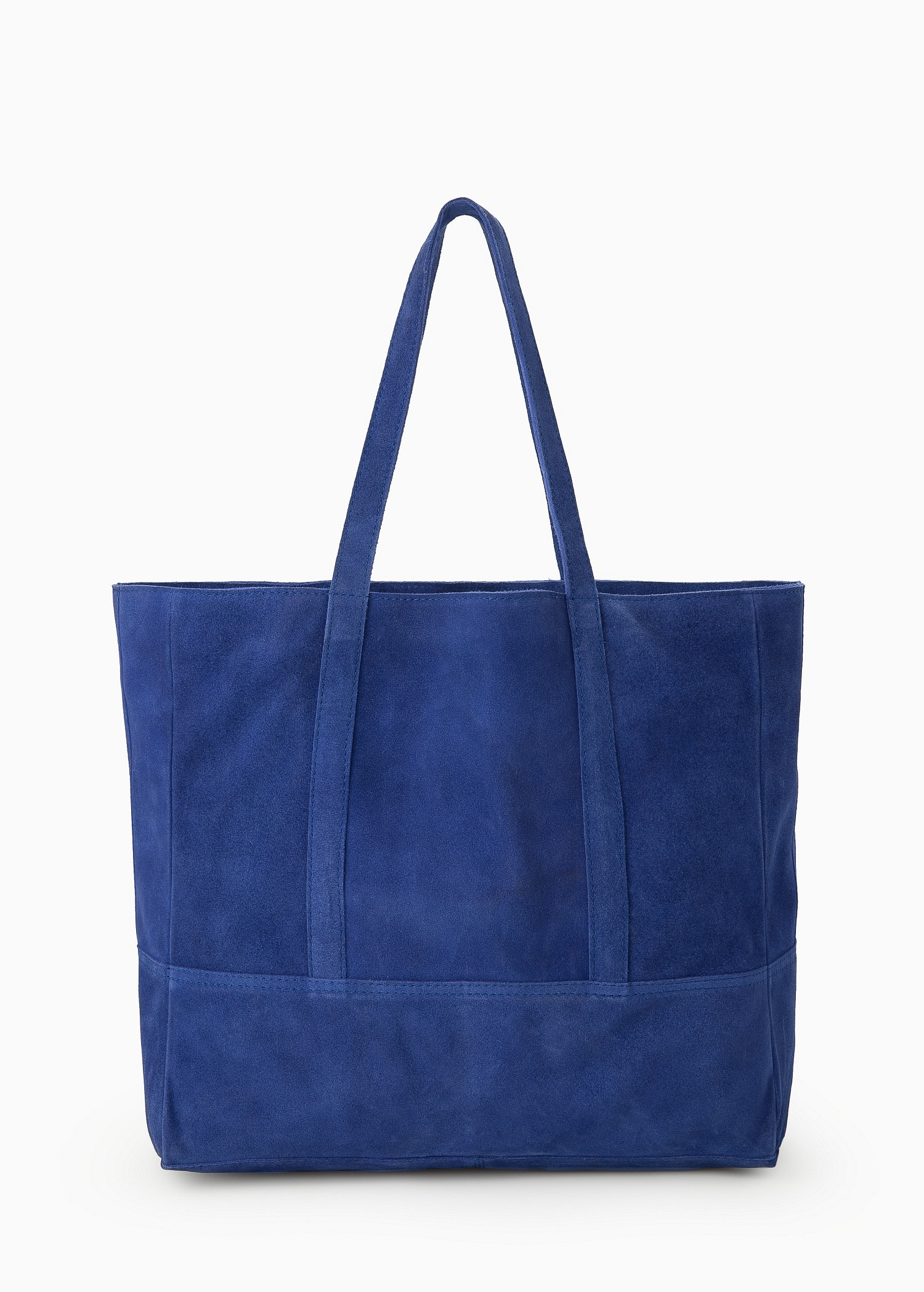 Mango Suede Shopper Bag in Blue - Lyst