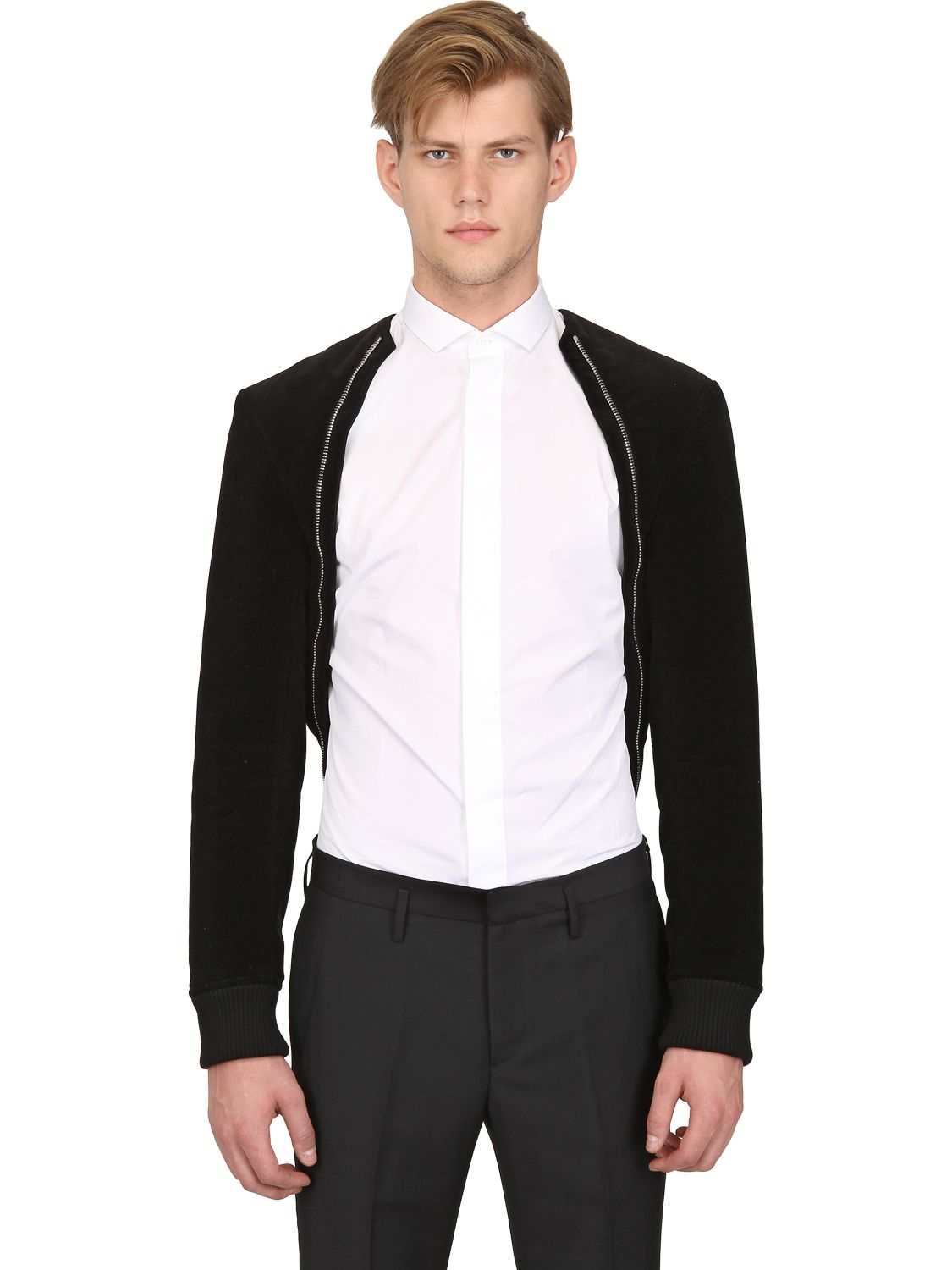 Lyst Givenchy Corduroy Velvet Bolero Jacket in Black for Men