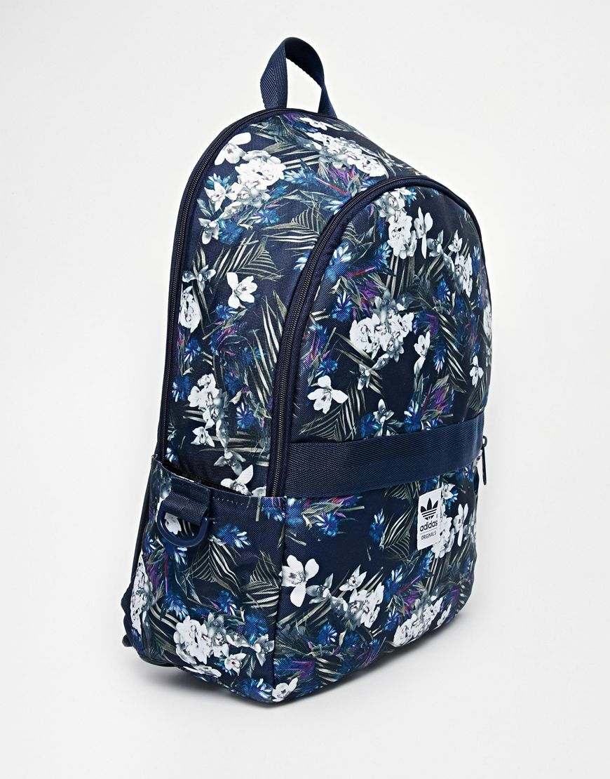 adidas originals floral print backpack