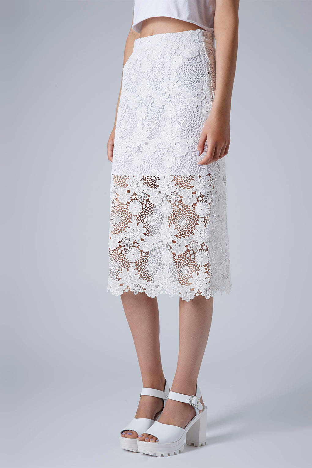 Pencil lace skirt cream Pencil lace skirt cream