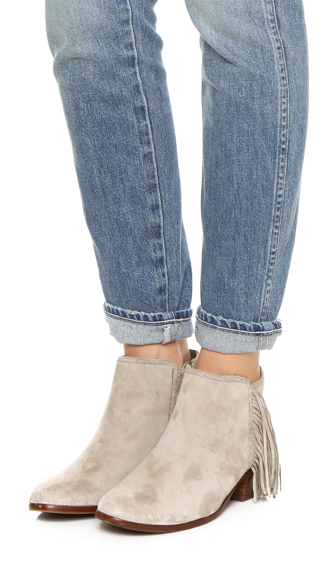 suede booties in summer