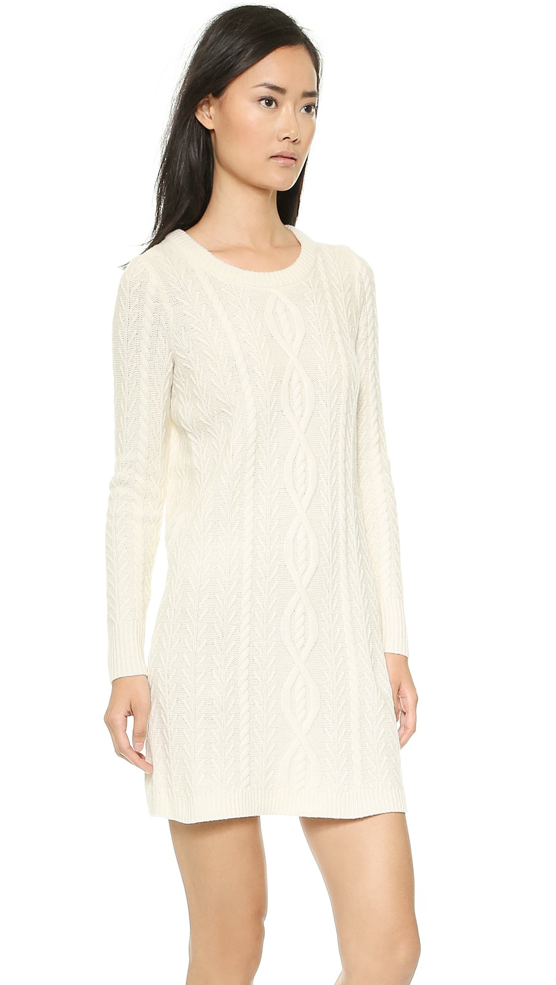 Madewell Elin Cable Sweater Dress Antique Cream in Natural Lyst