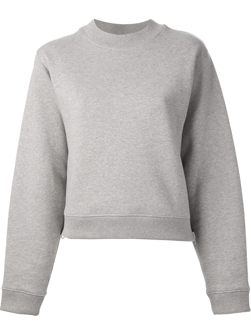 Acne Studios Side Zip Detail Sweatshirt in Grey (Gray) - Lyst
