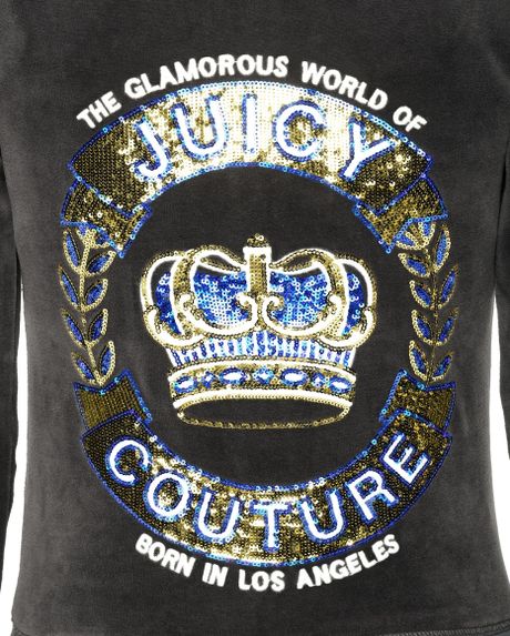 Juicy Couture | Gray Logo Jc Crown Velour Original Jacket | Lyst