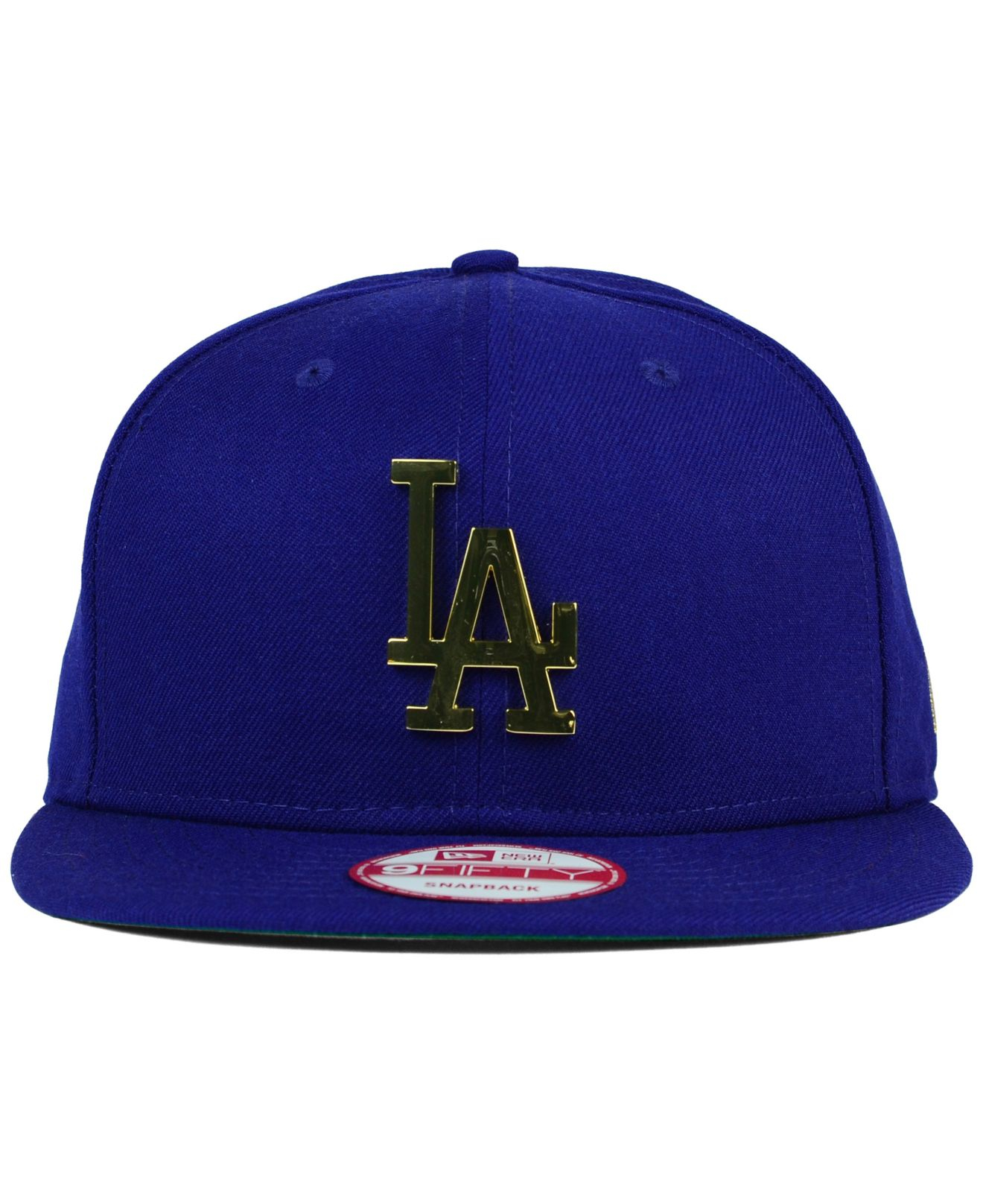 BNWT LA DODGERS New Era 9FIFTY Original Fit GOLD METAL Logo Snapback Hat Cap 