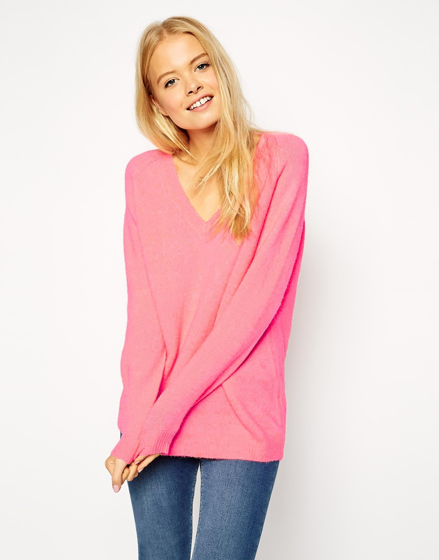 asos pink sweater