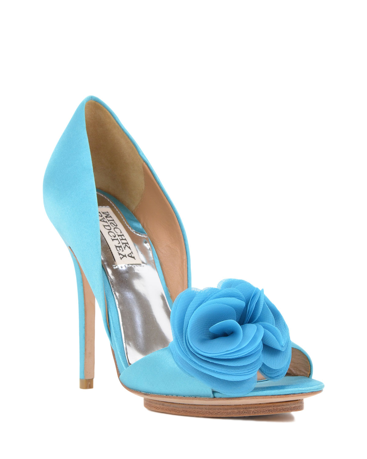 badgley mischka blue pumps