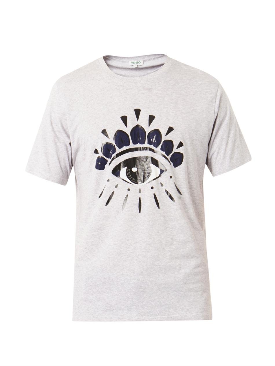 KENZO Evil Eye-print T-shirt in Grey 