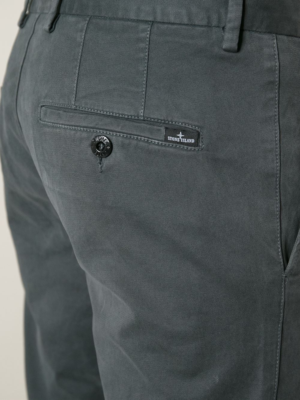 Stone Island Chino Trousers in Grey for Men | Lyst UK