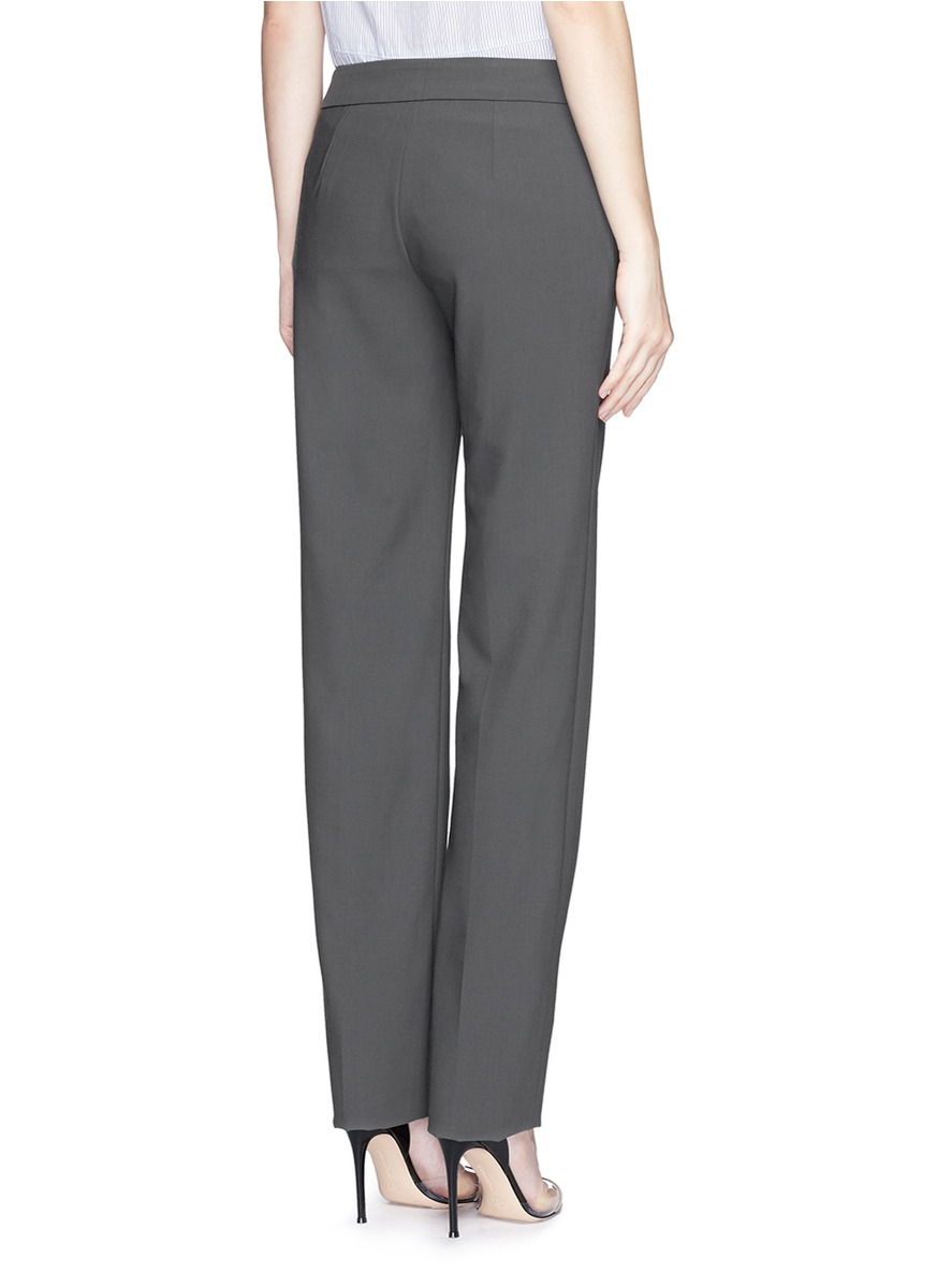 Lyst - Armani Wool Suiting Fabric Pants in Gray