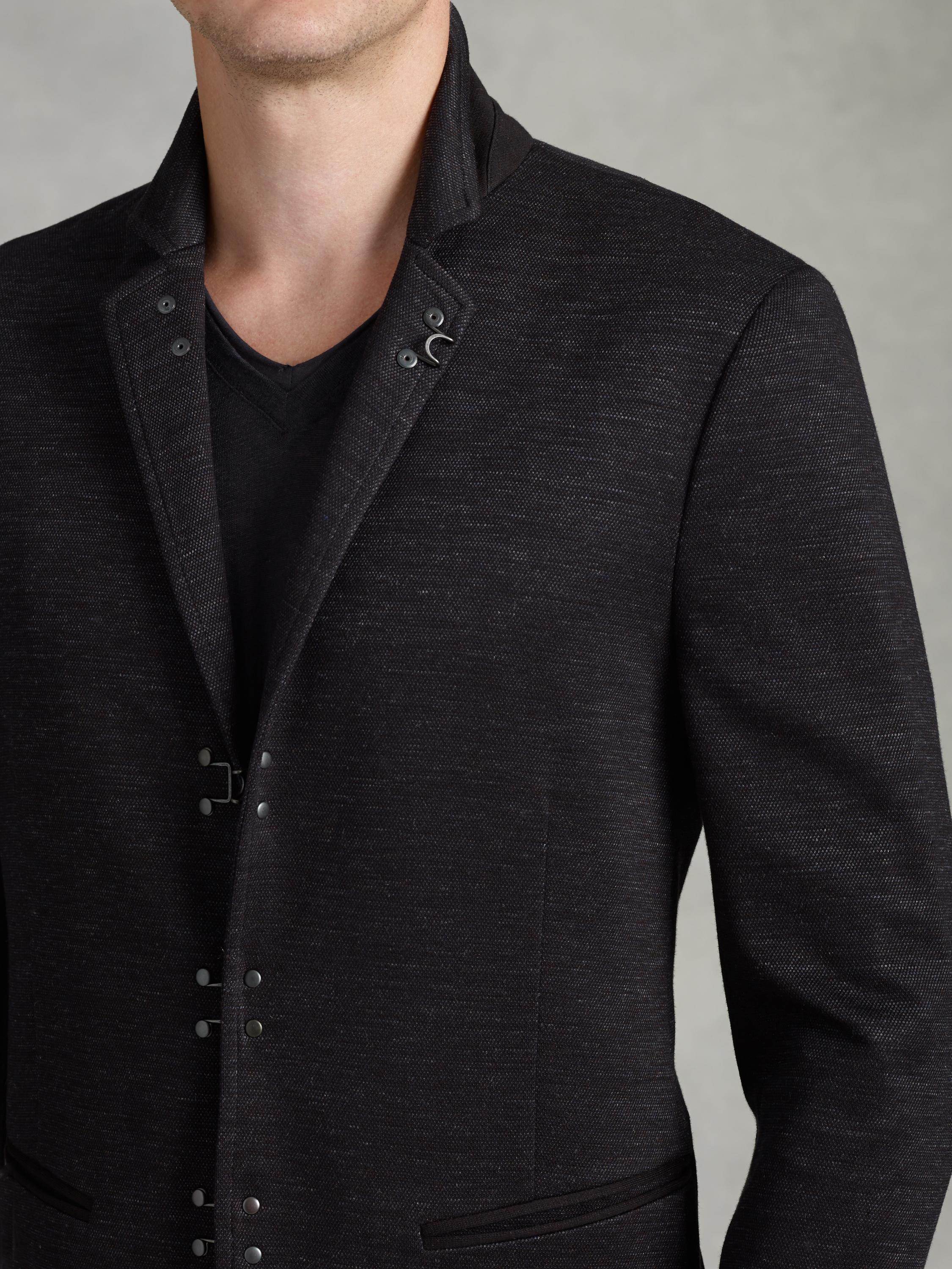 john varvatos suede hook and bar jacket