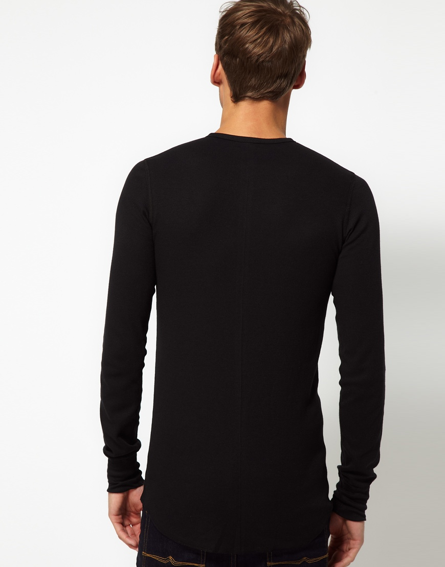 long sleeve black henley