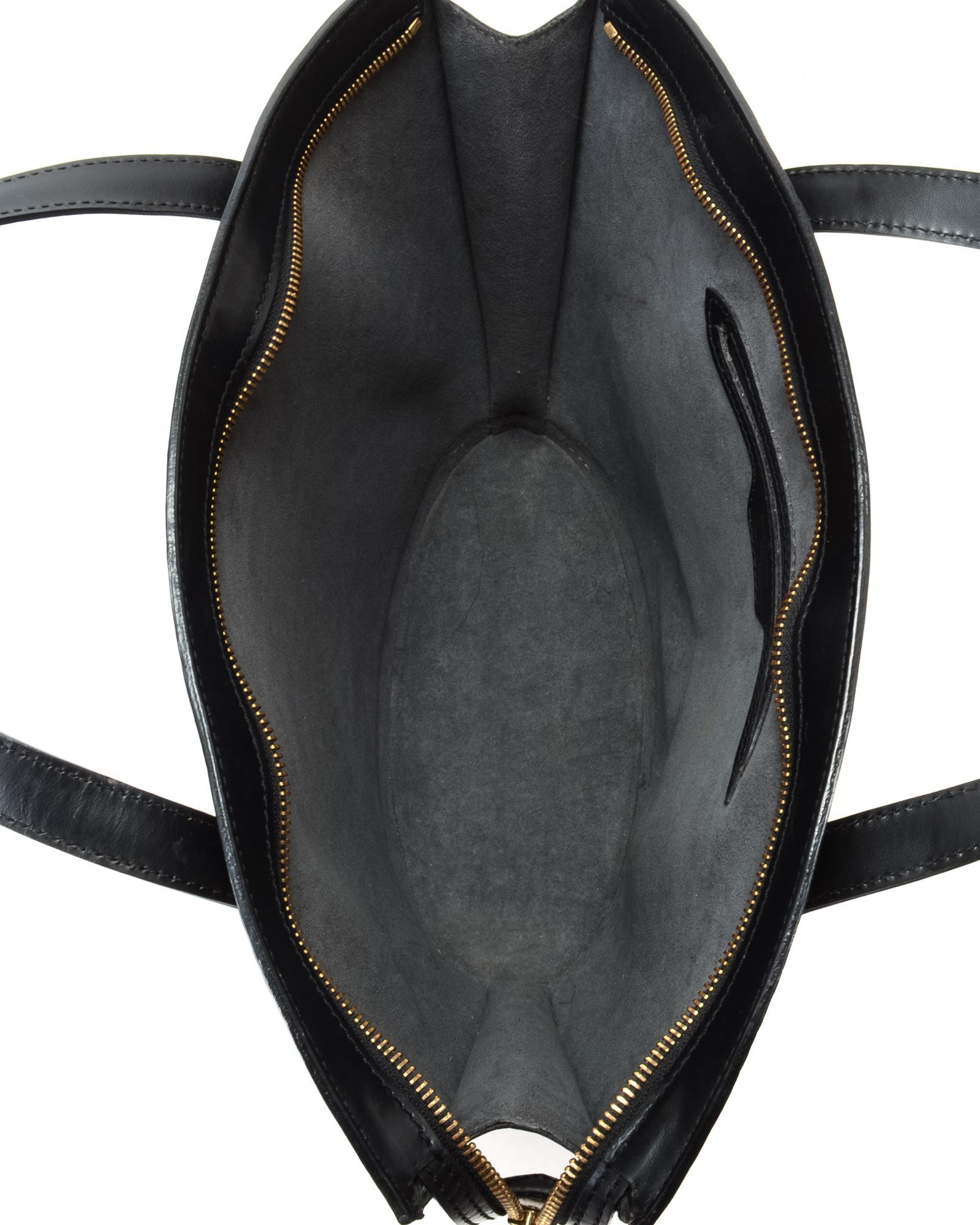 Louis Vuitton Leather Black Tote Bag - Vintage - Lyst