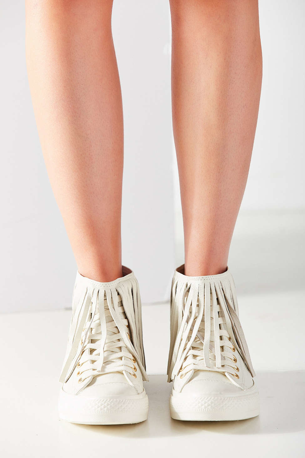Converse Chuck Taylor All Star Fringe Sneaker in Natural | Lyst