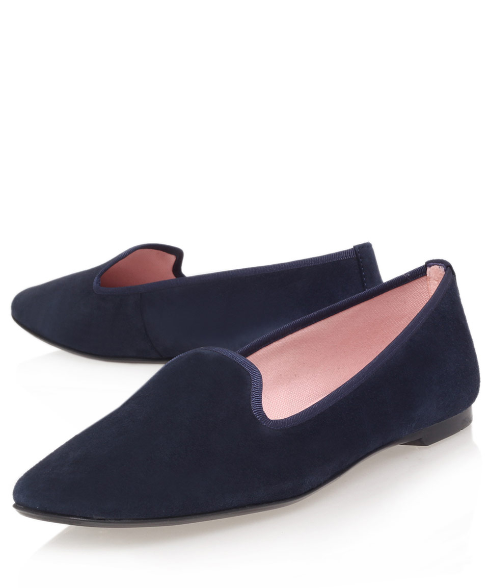 navy blue ballerina slippers