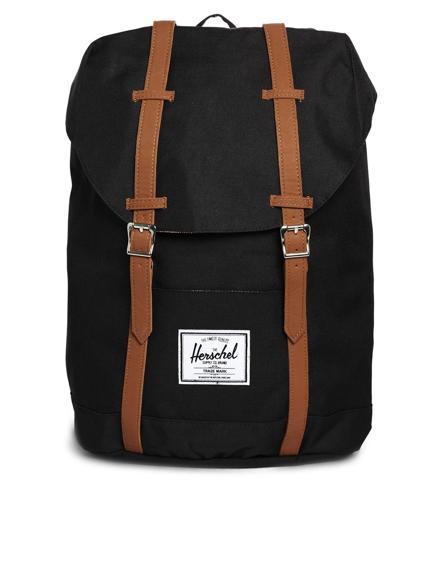 Herschel supply co. Retreat Black Backpack in Black | Lyst