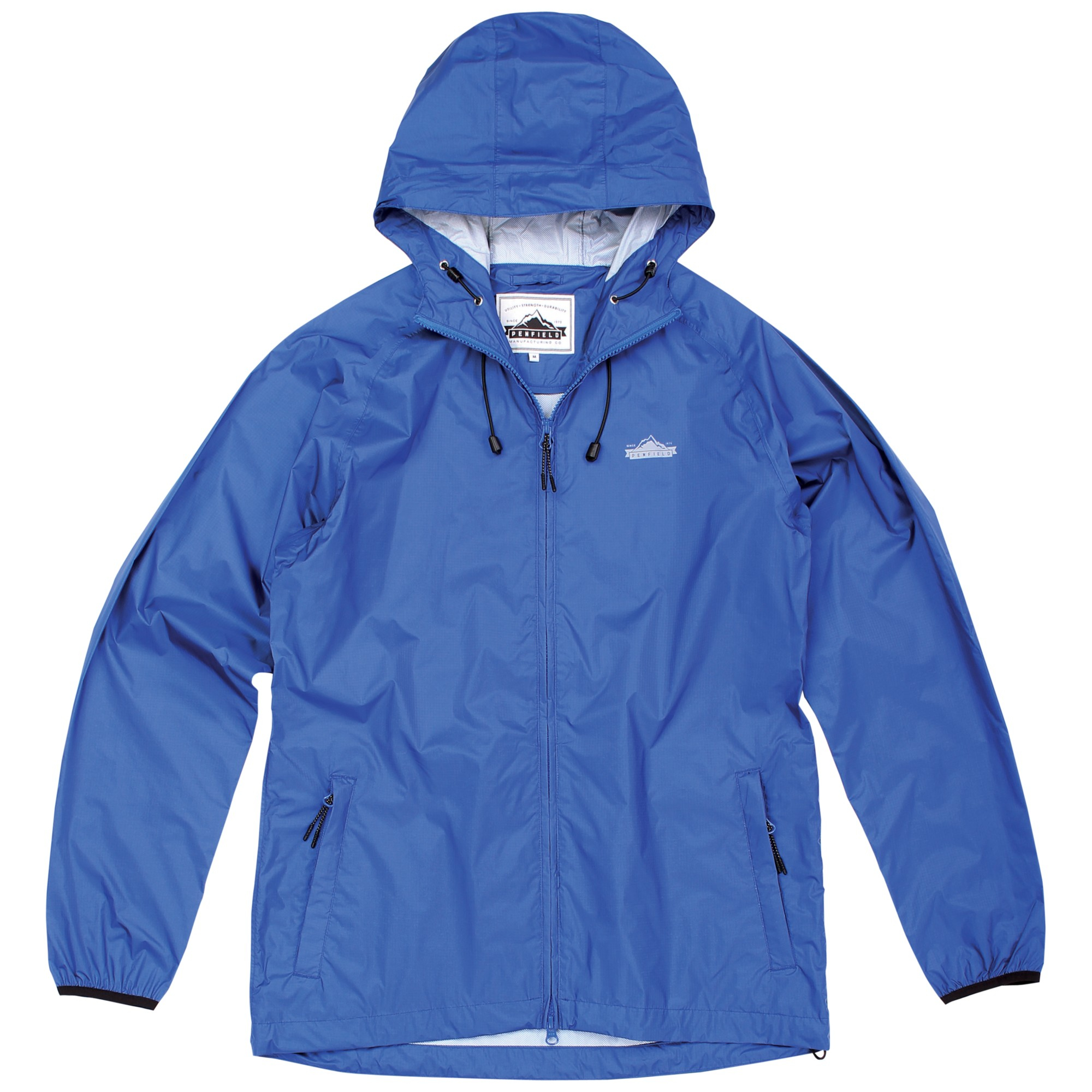 Penfield Denim Travel Shell Hood Jacket Double Water Resistant in Blue
