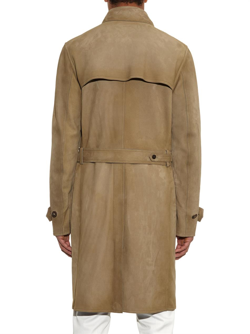 gucci suede trench coat