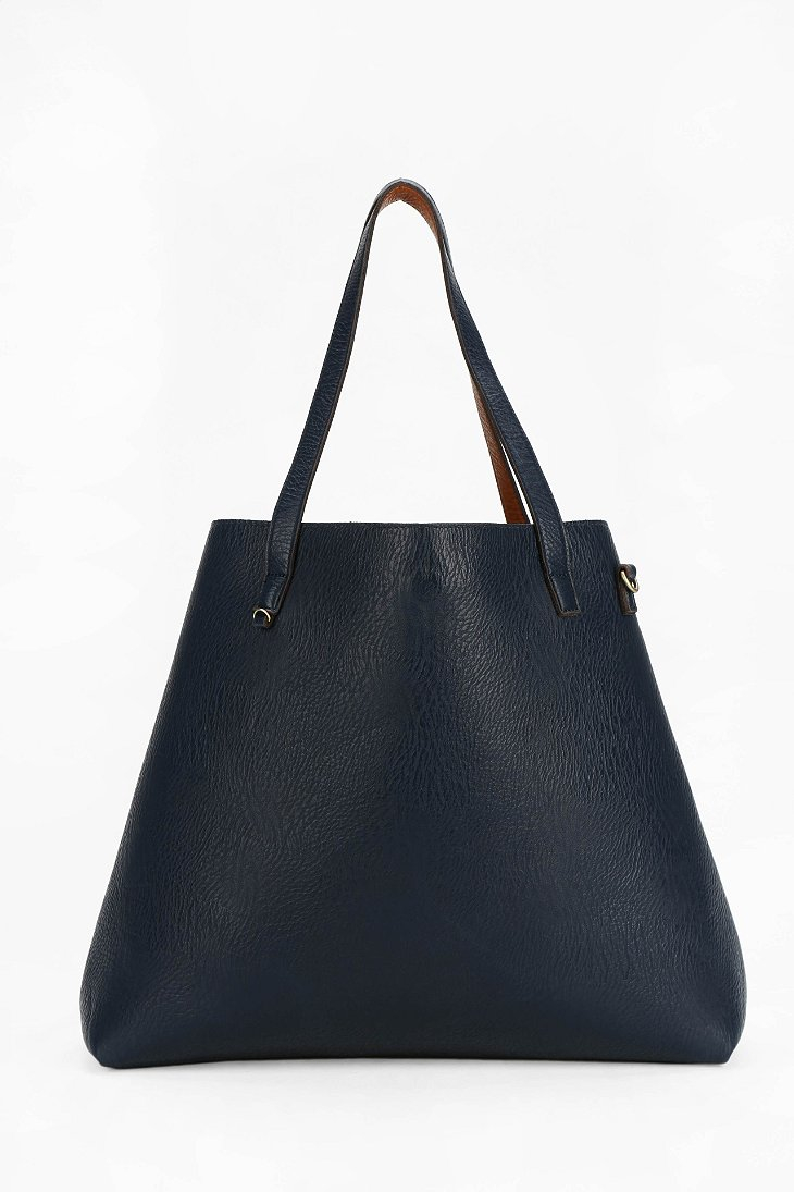 Urban outfitters Reversible Vegan Leather Tote Bag in Blue | Lyst