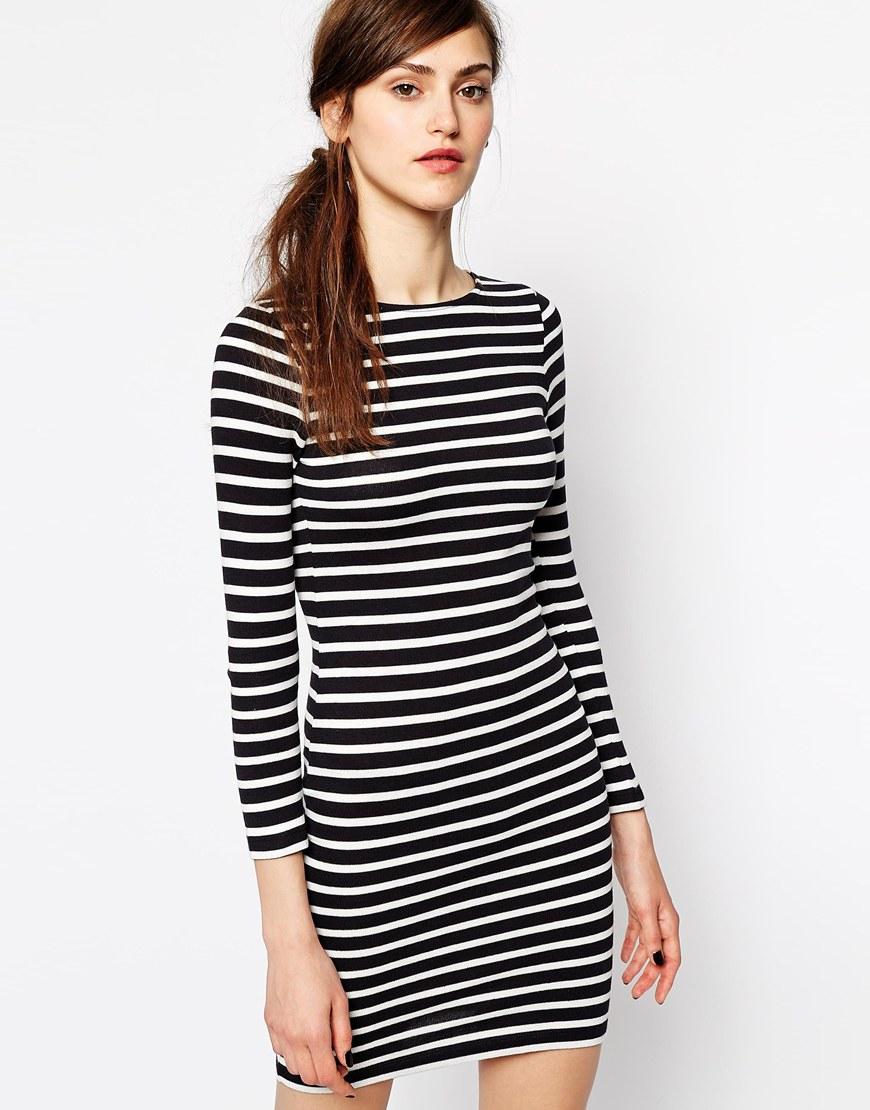 french connection black and white dress