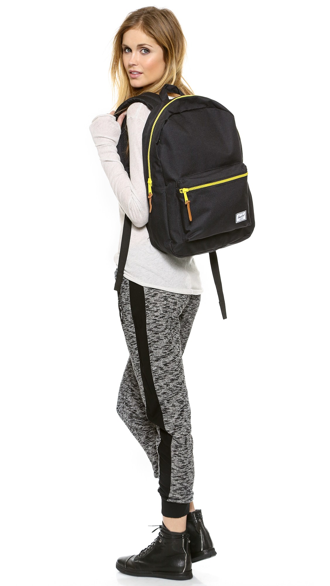 Lyst Herschel Supply Co. Settlement Backpack Blackneon in Black