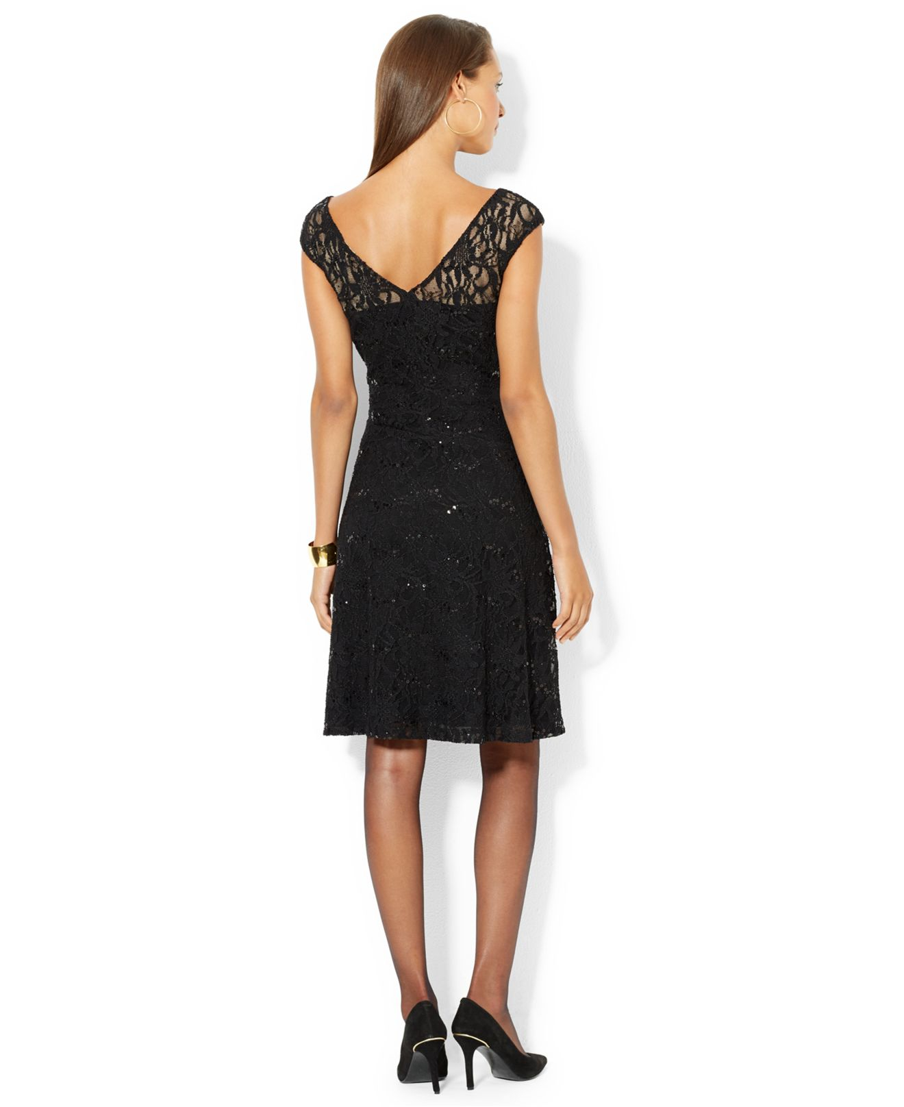 ralph lauren black long dress