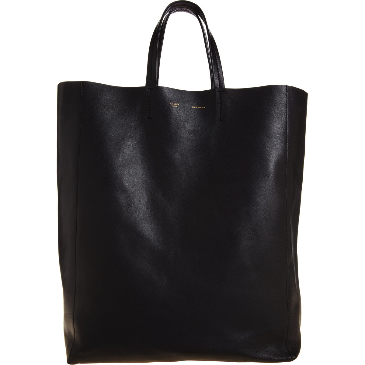 Lyst - Céline Cabas Leather Tote Blk in Black