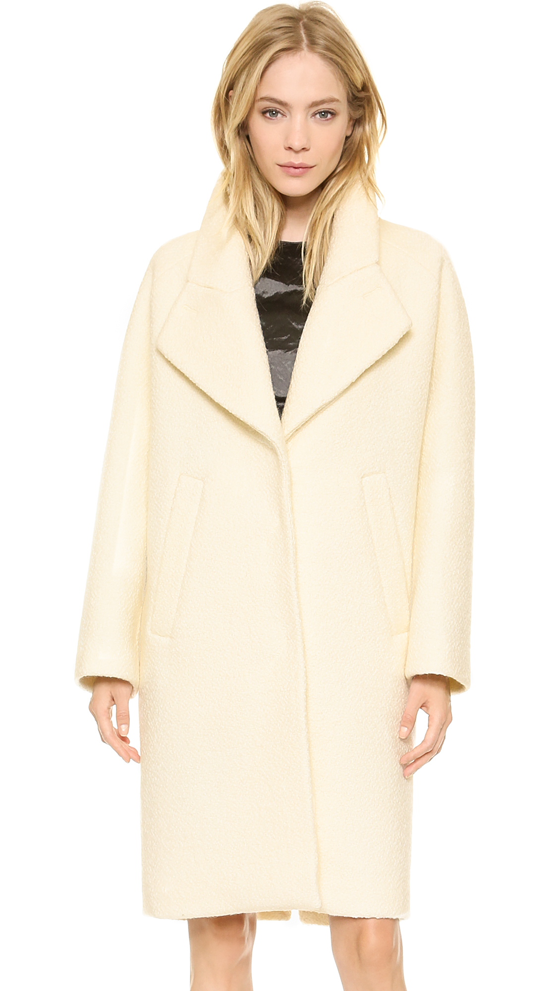ecru wool coat