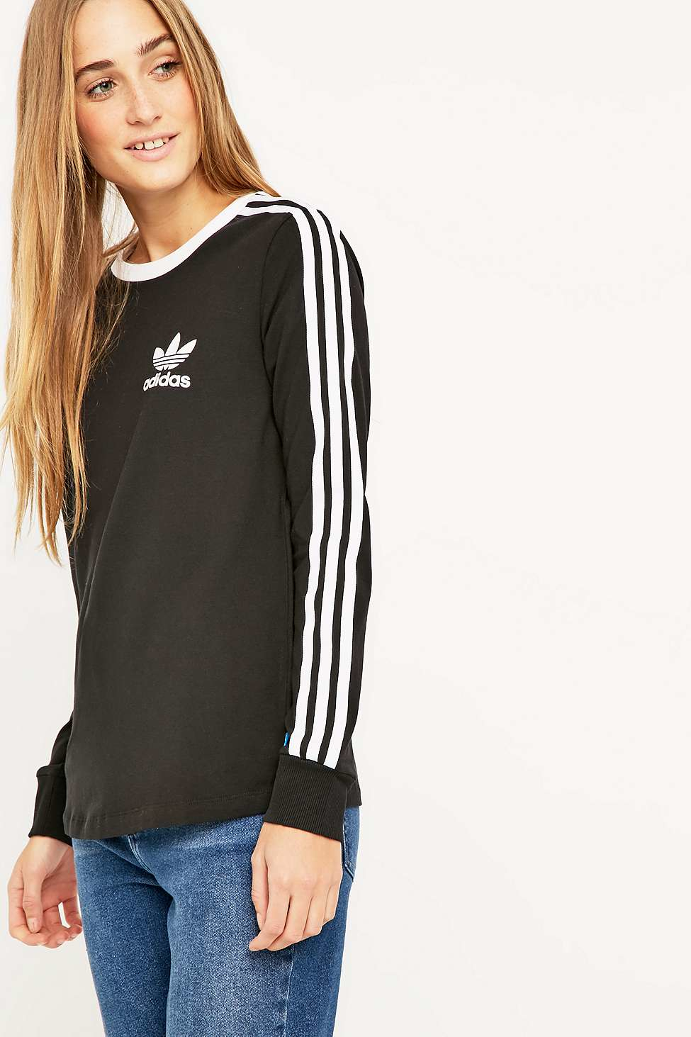 adidas long sleeve top womens black